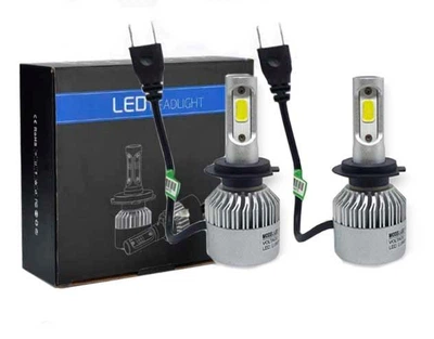 Автомобильные светодиодные лампы с цоколем H7, модель F2 COB LED 6500K 8000LM 36W (37407)