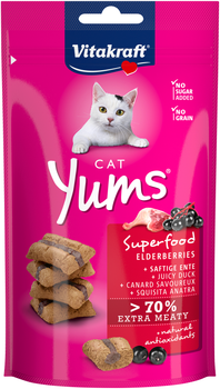 Ласощі для кішок Vitakraft Cat Yums з качкою і бузиною 40 г (4008239398109)