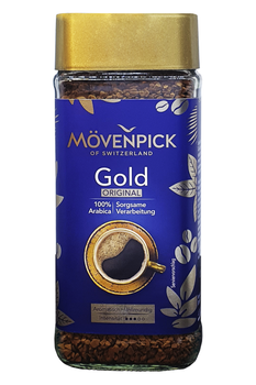 Кава Movenpick Gold Original 100% Арабіка розчинна 100 г в скляній банці J.J.Darboven (54951)