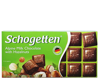 Шоколад Schogetten Alpine Milk Chocolate with Hazelnuts Молочний з фундуком 100 г (52203)