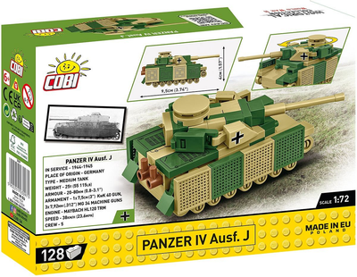 Klocki konstrukcyjne Cobi Historical Collection WWII Panzer IV Ausf. J 128 elementów (59022510309710