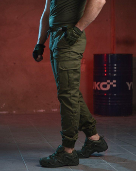 Армійські чоловічі штани на гумці Bandit XL олива (11469)