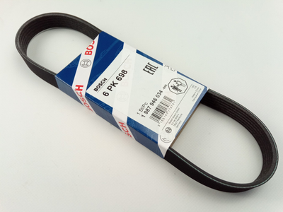 Ремінь генератора струмковий ВАЗ 2110 8v, BOSCH (6PK698) 1987946034 (21082-3701720)