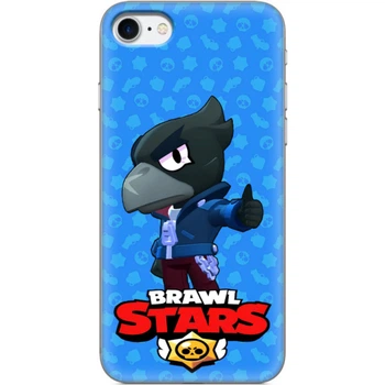 Силиконовый Чехол с Картинкой для IPhone 7 Принт (Бравл Старс Ворон, Brawl Stars Crow) (26205-ysm016)
