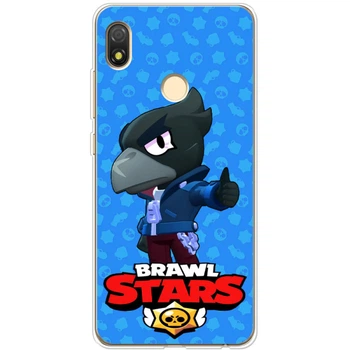 Силиконовый Чехол с Картинкой для Tecno Pop 3 Принт (Бравл Старс Ворон, Brawl Stars Crow) (44375-ysm016)