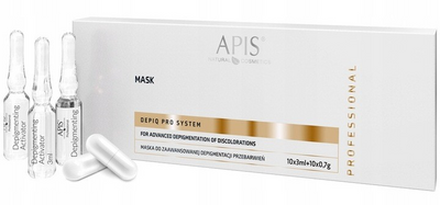 Maski Apis Depiq Pro System do zaawansowanej depigmentacji przebarwień 3 szt 10 ml (5901810051020)