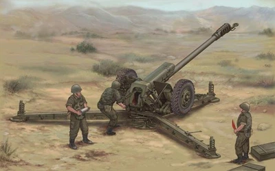 Збірна модель 1/35 Радянська гармата D30 122mm Howitzer пізньої модифікації Trumpeter 02329