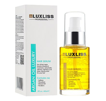 Сыворотка на основе арганового масла LuxLiss Argan oil hair serum 60 мл