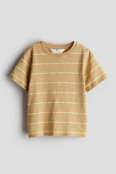 Футболка гірчична в смужку H&M 110-116см (400096038)