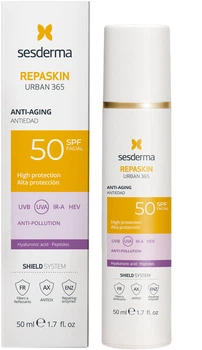 Сонцезахисний крем для обличчя Sesderma Repaskin Urban 365 антивіковий Spf 50 50 мл (8429979482143)