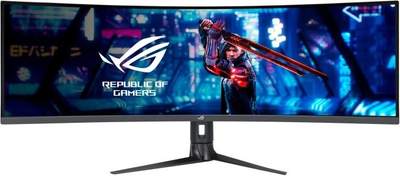 Монітор Asus 49" ROG Strix XG49WCR HDMI, DP, USB-C, 2xUSB, RJ-45, MM, VA, 5120x1440, 32:9, 165Hz, 4ms, sRGB 120%, CURVED, AdaptiveSync, HAS, HDR400 (90LM08I0-B01170)