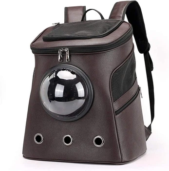 Рюкзак для переноски кошек и собак CosmoPet CP-03 с иллюминатором 46 х 39 х 29 см Коричневый