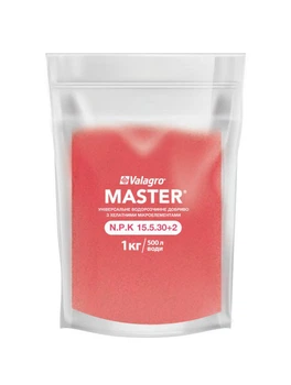Комплексное минеральное удобрение Master (Мастер), 1кг, NPK 15.5.30+2Mg, Valagro