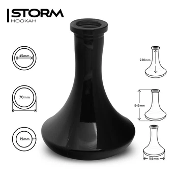 Колба для кальяну Шторм Крафт Чорна (UA Storm Craft Black) 24,5см