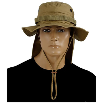 Панама Sturm Mil-Tec British Boonie Hat with Neck Flap R/S S Coyote