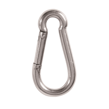 Карабин железный Mil-tec STAINLESS STEEL CARABINER Серебристый 60 мм