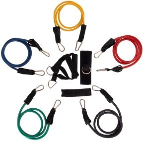 Эспандер многофункциональный для фитнеса 5 жгутов Resistance Band DOUBLE CUBE ET-501 без чехла