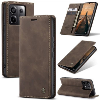 Чохол книжка з магнітом Xiaomi Redmi Note 13 Pro 5G CaseMe Dark Brown (35387-05)