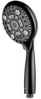 Водосберегающая душевая лейка DROP SPA6F-MULTI120B "Туман" с 6 SPA потоками - Экономия 66%, черная