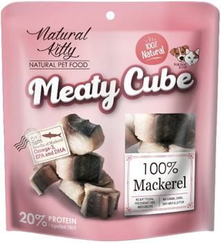 Ласощі для кішок та собак Natural Kitty Meaty Cube з скумбрії 60 г (4712937601750)