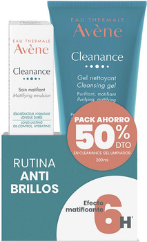 Набір для догляду за обличчям Avene Cleanance Очищувальний гель 200 мл + Матуюча емульсія 40 мл (3282779360357)