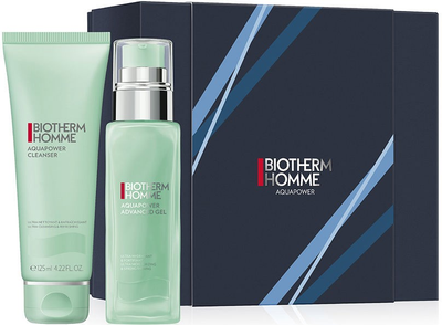 Zestaw do pielęgnacji twarzy Biotherm Homme Aquapower Advanced Żel do mycia dla mężczyzn 125 ml + Antystarzeniowy żel nawilżający dla mężczyzn 75 ml (3614274188011)