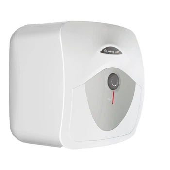 Водонагреватель Ariston серии Andris RS 15/3, 15 л, 1.2 кВт, над мойкой, накопительный, вертикальный монтаж, прямоугольный, мокрый ТЭН, механическое управление, класс C, Италия