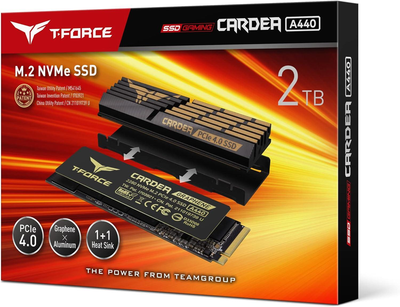 SSD накопитель Team T-FORCE CARDEA A440 2TB (TM8FPZ002T0C327), (up to 7000/6900 MB/s), Совместим с Playstation 5, M.2 2280 PCIe Gen 4.0 x4 NVMe 1.4