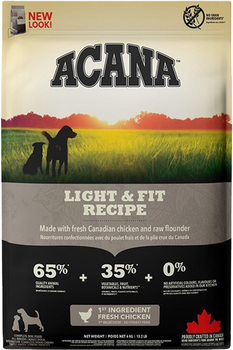 Сухий корм проти ожиріння для дорослих собак всіх порід ACANA Light & Fit 6 кг (ACA020e)