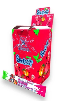 Жувальна цукерка MONZHAR Shocker МАЛИНА-ПЕРСИК 50 шт (15 г)