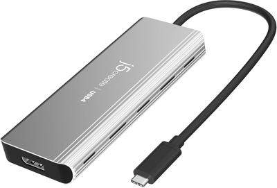 USB Hub J5create JCD401 USB4 Dual 4K Multi-Port Hub Grey (JCD401-N)