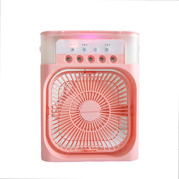 USB мини вентилятор с функцией увлажнения 4в1 Air Cooler Fan Pink портативный настольный бесшумный (1010573-Pink)
