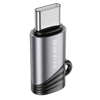 Перехідник Borofone BV20 Type-C male to iP female adapter Колір Чорний