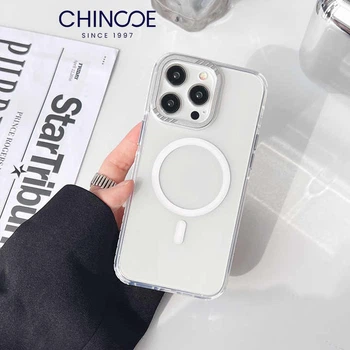 Чохол iPhone 15 Pro Max Shield Metal with MagSafe white
