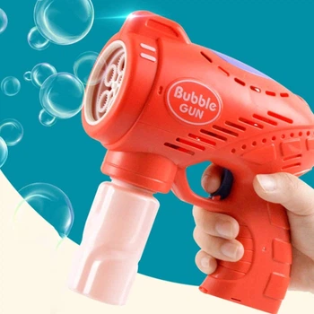 Іграшковий дитячий пістолет який генерує бульбашки Space Bubble Gun червоний (AUAU06)