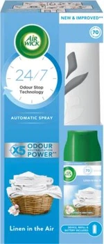Автоматический освежитель воздуха и картридж Air Wick Linen in the air 250 мл