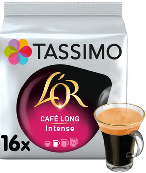Кава в капсулах L`or Tassimo Cafe long intense 16 шт