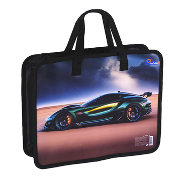 Папка пластикова з ручками "Sportcar" 32*25*8 см 2023_31--pv106