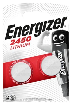 Батарейки Energizer літієві CR2450 блістер, 2 шт