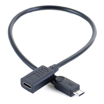 Кабель переходник eXpert OTG USB Type-C Female - Micro USB Male, 27 см (A-48722)