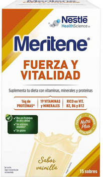 Koktajle Meritene Batido Vanilla 15 x 30 g (8445290171085)