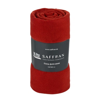 Флісовий плед Saffran 130*160 червоний