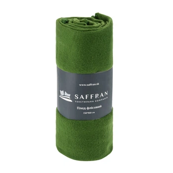 Флисовый плед Saffran 130*160 зеленый