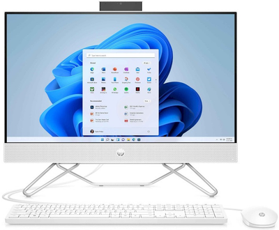 Комп'ютер персональний моноблок HP 205-G8 23.8" FHD IPS AG, AMD R3-5300U, 8GB, F512GB, UMA, WiFi, кл+м, Win11P, білий (6D4D1EA)