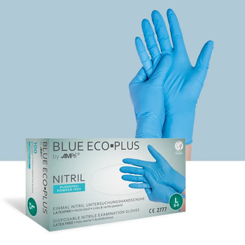 Рукавички нітрилові MediOK BLUE ECO PLUS блакитні 100 шт (0305411)
