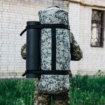 Универсальная сумка баул военная, армейский баул пиксель Оксфорд 100 л тактический баул-рюкзак