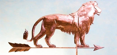 Флюгер мідний Лев 110 х 65 х 4,5 см FL24 Майстерня