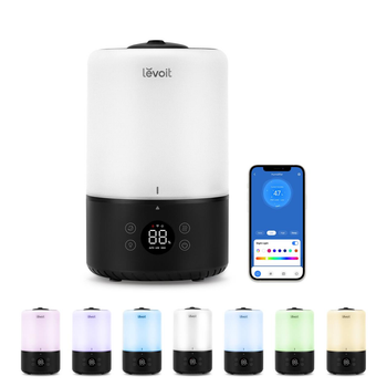 Зволожувач повітря LEVOIT Dual 200S Pro з Wi-Fi керуванням і функцією теплої пари, до 35 м²"