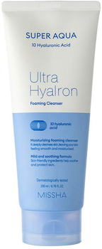 Pianka do mycia twarzy Missha Super Aqua Ultra hialuronowa 200 ml (8809643507226)