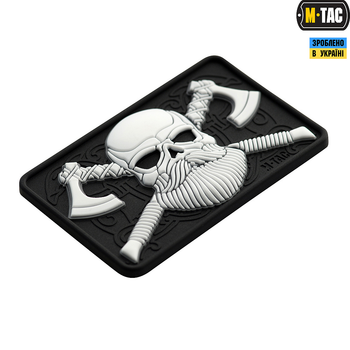 Нашивка M-Tac Bearded Skull 3D PVC Black/White